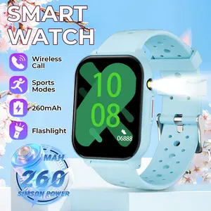 SIMSONLAB Multifunctional Smartwatch: Large Screen, Bt Calling, Camera Control, 100+ Sports Modes, Custom Dail, Music Play, Message Reminder, Perfect Gift For All Ages