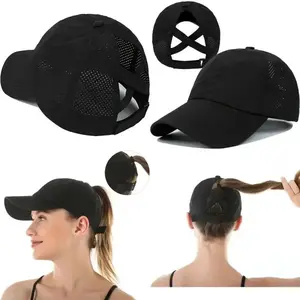 Quick-Dry Ponytail Baseball Cap for Women, Adjustable Mesh Trucker Hat with Convenient Ponytail Hole. Breathable Lightweight Sun Hat for Summer, Perfect for Sports, Running, Outdoor Activities & Daily Casual Wear.