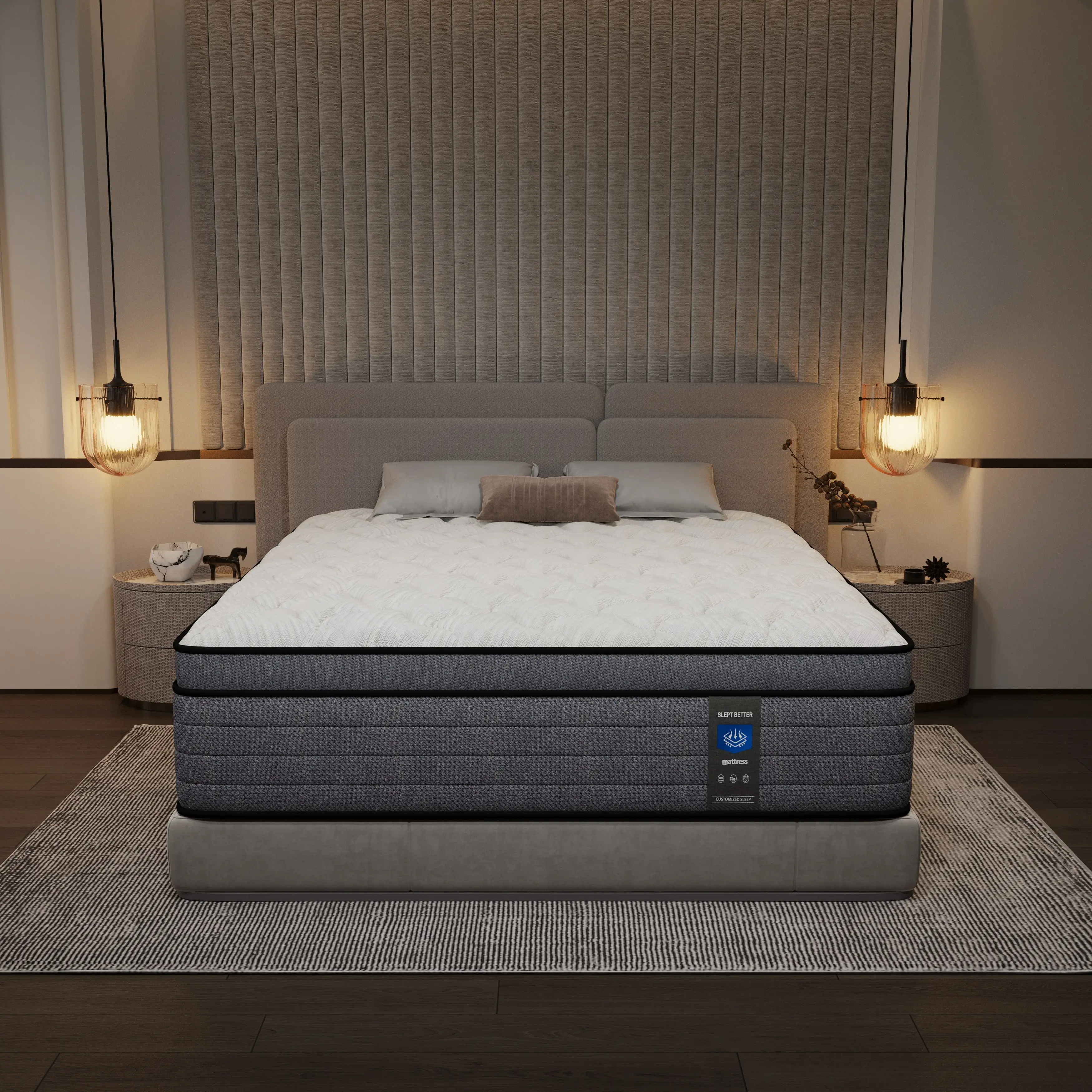 MRH 10"-Inch Luxury Hybrid Mattress - Memory Foam and Individual Pocket Springs for Ultimate Comfort and Support - Perfect for Family Rooms and Hotels