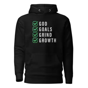God,Goals,Grind,Growth Premium Hoodie