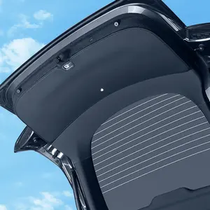 Rear Trunk Tailgate Mat for Tesla Model Y Juniper 2025 2026 Leather Protective Pad Trunk Protector Mat All Weather Interior Door Liners for New Model Y Lau