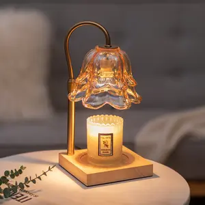 Flower Candle Warmer Lamp, with 2 Bulbs, Height Adjustable with Timer, Unique Glass Lily of the Valley Lamp for Home & Bedroom Decor, Ideal Gift for Birthday/Mother's Day, Halloween Gifts, Christmas GiftsCCLoopGoods20XXCharmLane5C28ChicLadyHub