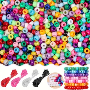 1200pcs Rainbow Color Pony Beads, Handmade Jewelry Making Supplies, Bracelets, Keychains, Craft Accessories, Fashion Gifts
