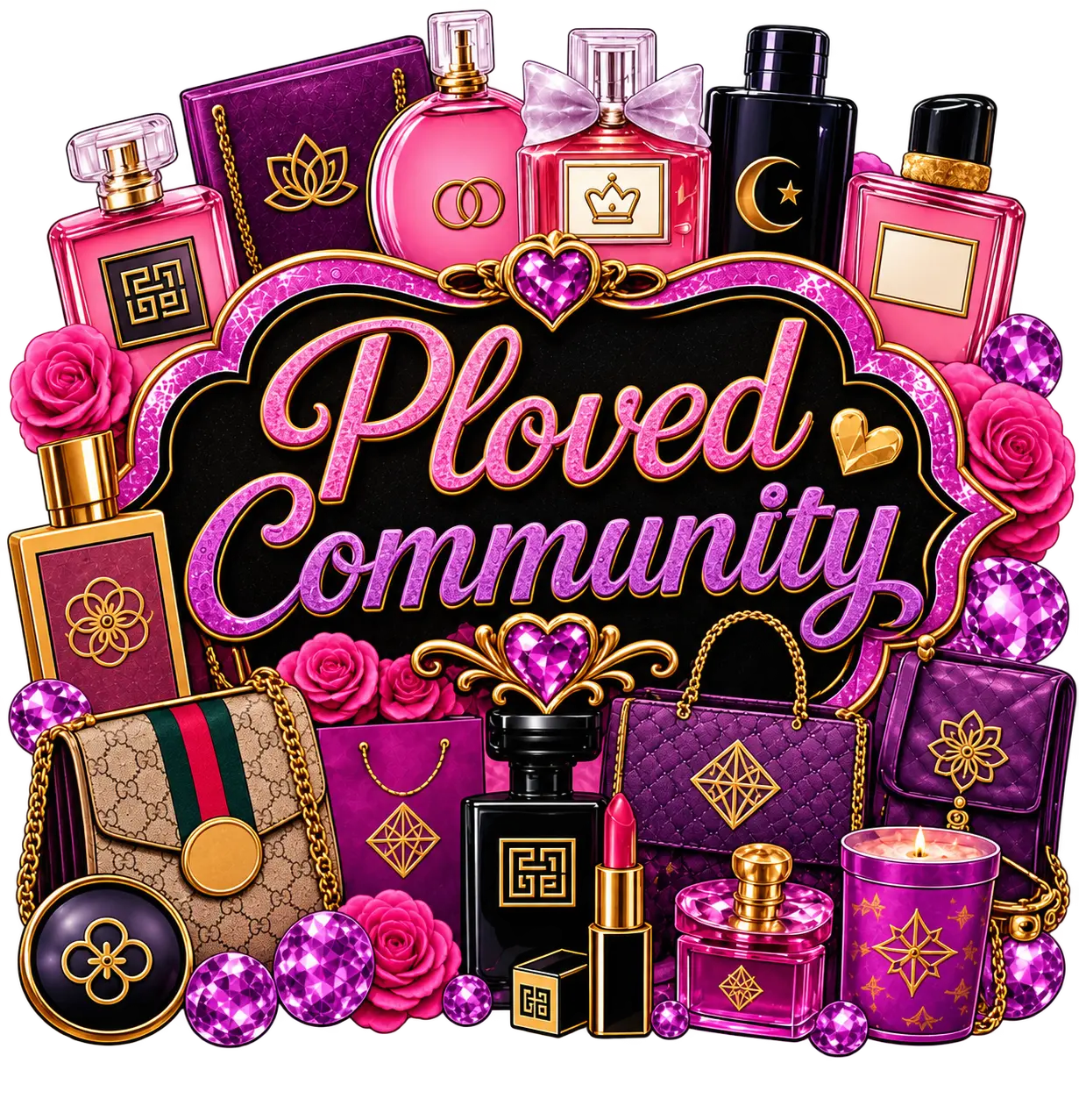 PLoved Community Custom label, Vinyl Sticker.
