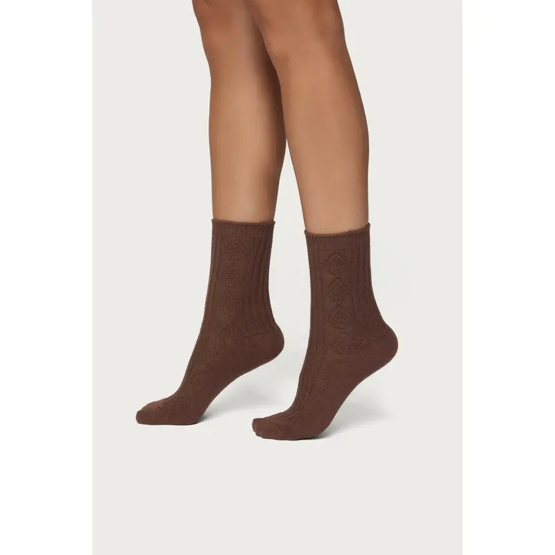 knee length dresses for ladies Women's Cotton Dress Crew Socks with Gift Box (4 Pairs) Shoe Size: 5-8 / Brown