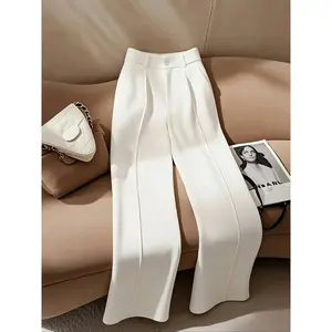 Women's elegant and fashionable high-end business casual straight leg pants, tailored style, all season women's clothingRAIMENTRY