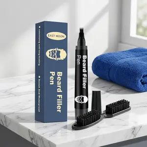 Beard Filler Pen for Men – Waterproof, Sweatproof & Long-Lasting – Natural-Looking Coverage for Beard & Hairline – Fills Patches Instantly