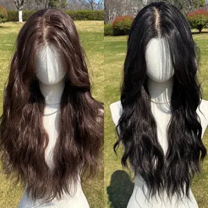SMILCO 26Inch Black Low Density Pre Cut 13x6  Free Part Long Curly Layer Cutted Glueless Natural Hairline 100%Futura Fiber Synthetic Lace Front Wig SM9924