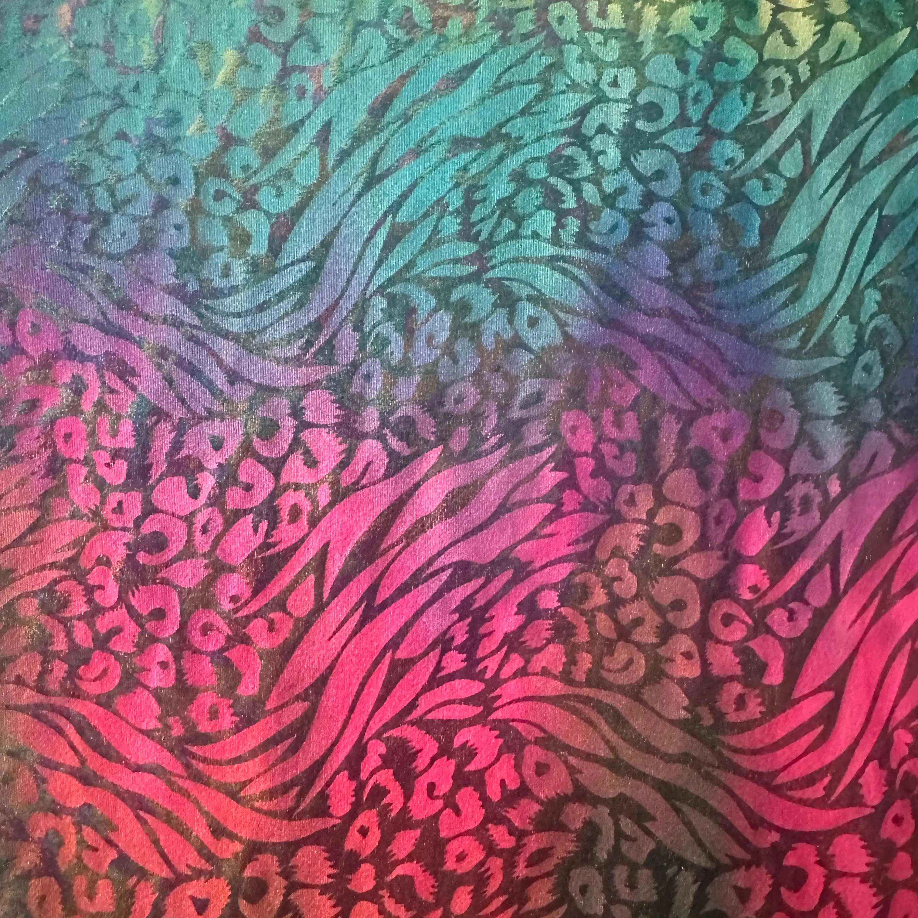 Animal Tie Dye Foil Fabric - Unique, Vibrant, Bold 3D Kinetic Luxe 4-Way Stretch Spandex, Style-Forward Dressmaking & Dancewear Material by Spandex Palace