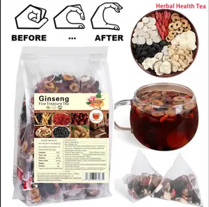 300 Tea Bags-Five Treasure Wolfberry Kidney Tea,Organic Cleanse Tea,Ginseng Renal Tea,Traditional Herbal Blend - Gentle detox,kidney support,for men & women Beverage