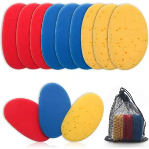 12Pcs Clay Sponges for Clay, Ceramics Pottery Sponge for Shaping and Cleaning, 3-Density Artists Sponge for Pottery Modeling Sculpting with Mesh Bag