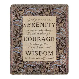 Serenity Tapestry Throw 50"x60" 100% Cotton