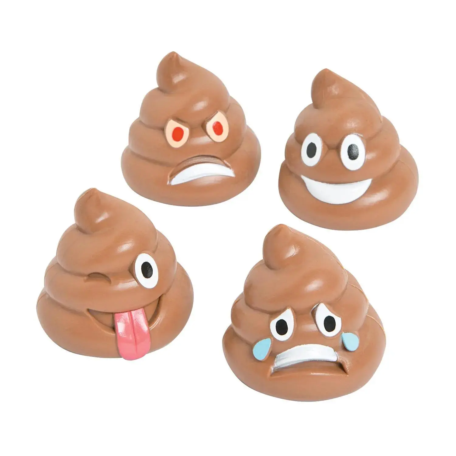 Emoji Poop Characters, Party Favors, Toys, 12 Pieces