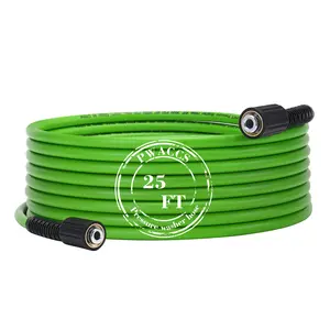 PWACCS 3600 PSI Power Washer Replacement Hose – High Pressure, 1/4" x 25 FT Flexible Extension with M22 Fittings