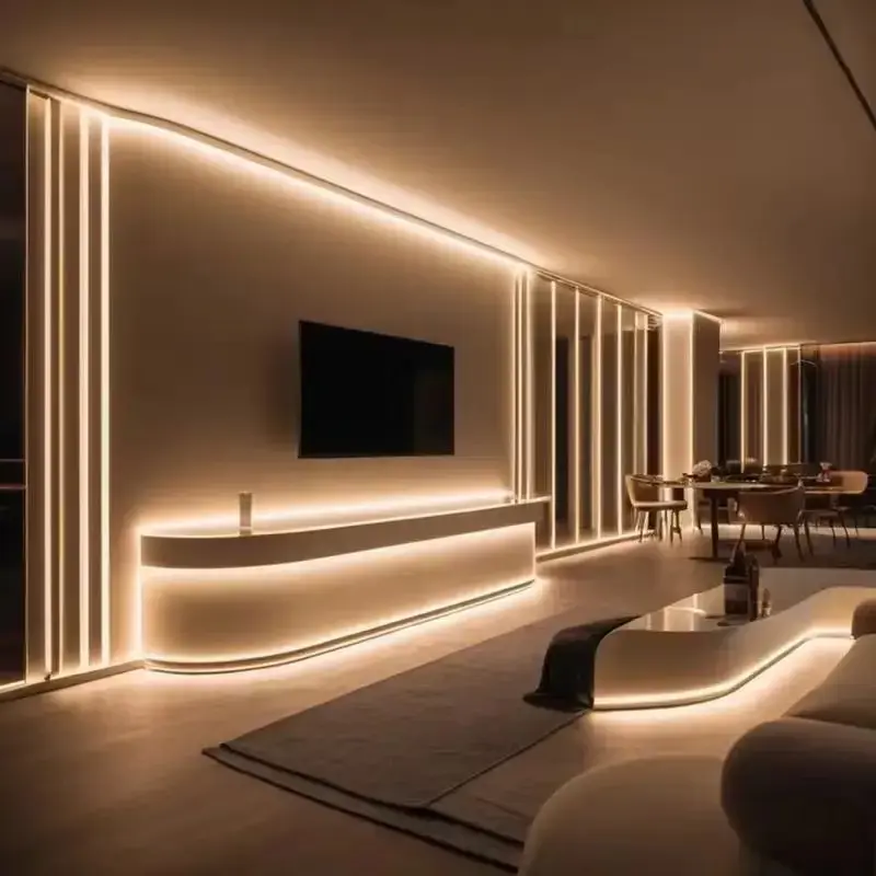 COB LED Strip Lights, 24V 32.8ft Warm White/White Dimmable LED Light Strips, High Bright 3000K Dimmable LED Lights with Power Supply for Room, Kitchen, DIY Home Decoration
