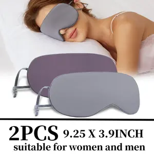 Sleeping Mask 2 Pack, Warm, Cool Double-Sided Use of Sleep Mask, Super Soft Blindfold with Adjustable Strap, Block Out Light, Comfort Sleep Eye Mask for Travel Meditation Nap Sports & Outdoor