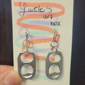 handmade can tab earrings