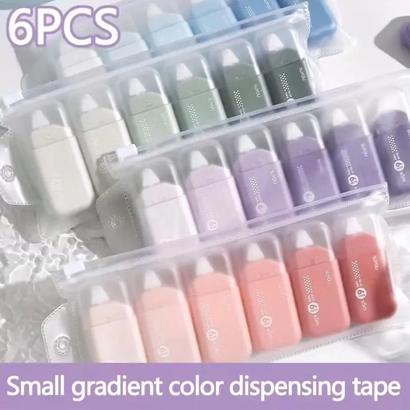 6-Piece Adhesive Tape Roll Set, Total Length 1181.1 Inches, High-Strength Dual-Sided Glue Rolls for Crafts & Office Use, Double Sided Sticky, Glue And Seal