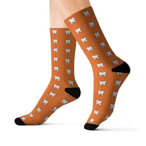 Orange Teeth Dental Sublimation Socks