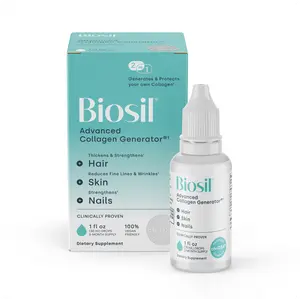 Biosil Liquid Collagen Support Drops – For Glowing Skin, Hair & Nails | Vegan | Mixable Daily Formula | 30ml