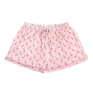 Fancy Flamingos Womens Bamboo Florida Pajamas Sleep Shorts