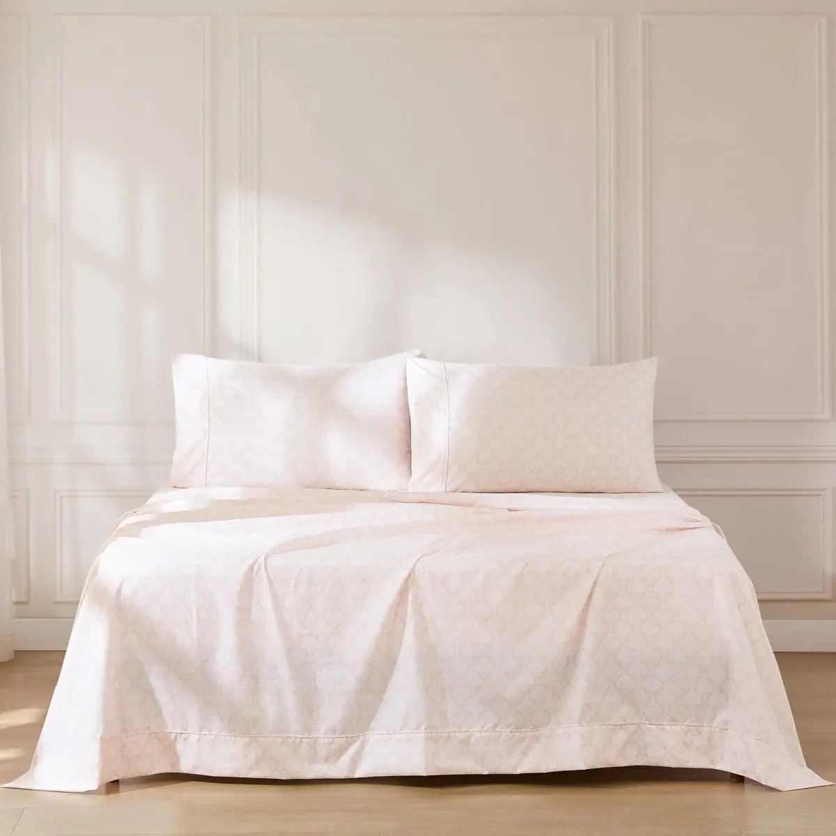 Lush Decor Romer Damask Sheet Set 4 or 6 Piece Set Twin/Full/Queen/King  - Damask Pattern - Bed Sheets - Traditional Style - Vintage Decor