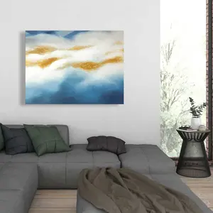 Begin Home Decor C1RC3648QRKGQD 36 x 48 in. Abstract Clouds - Contemporary Canvas Art for Home Decor