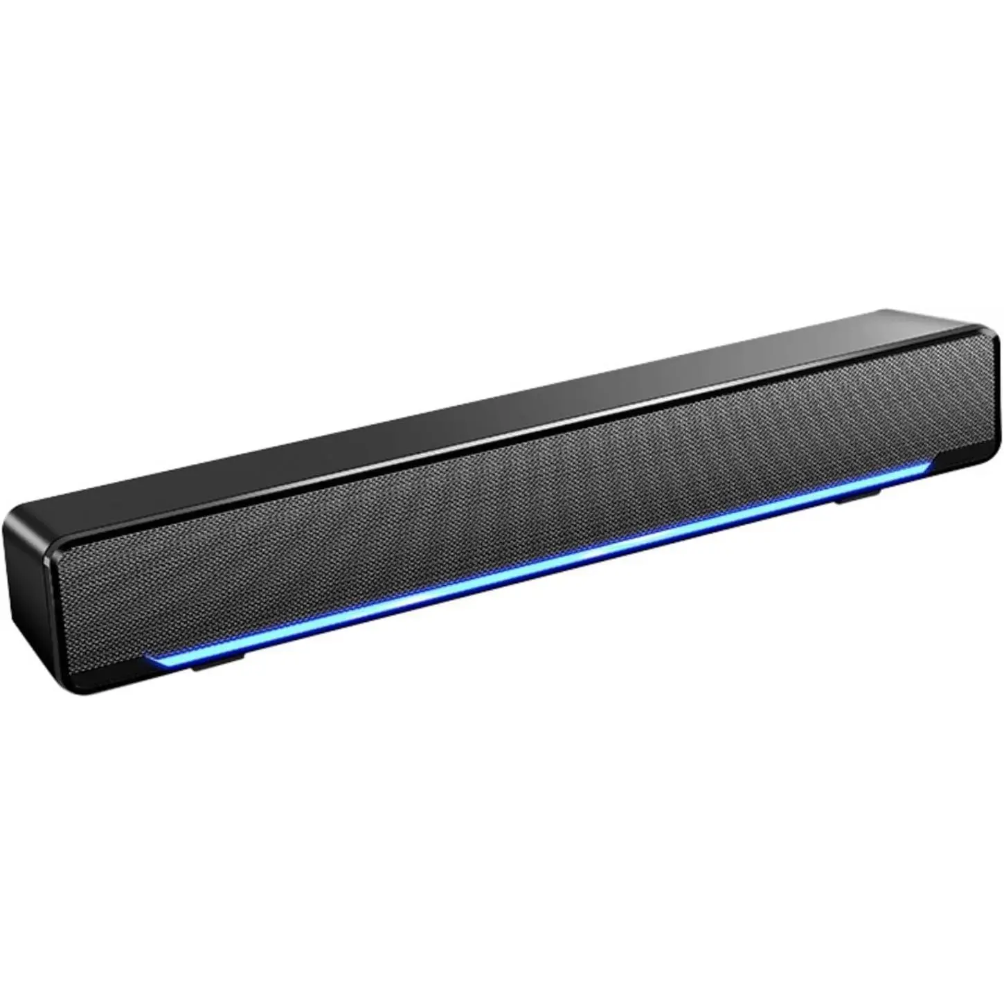 Mini Soundbar Portable Speaker with Bass Boost Surround Stereo Audio, 3.5mm Wired Input, Plug-and-Play USB Connection, Long-Lasting Performance for Smartphones or Tablets, Mobile Devices Compact Audio Enhancer