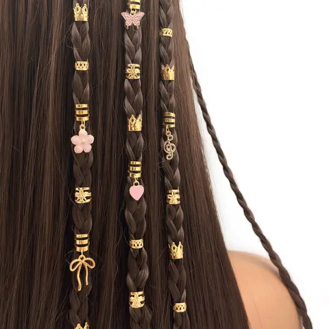 35pcs Butterfly Flower Note Element Hair Clips, Summer Hair Accessories for Women & Girls, Y2K Style Boho Hair Loops for Parties & Festivals, Hair Decor