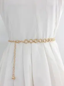 Women's Minimalist Elegant Circle Round Belt, Fashionable Chain Belt for Dresses & Pants, Casual Waistband for Daily Use, Fashion Belts
