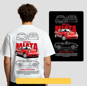 Drive in Style Vintage Car T-Shirt, Mazda Miata T-Shirt, Sports Car Graphic Tee, Unisex Crew Neck Casual Shirt, Gift for Car Lovers, Trendy Gift T-Shirt, Streetwear Menswear Womenswear Top