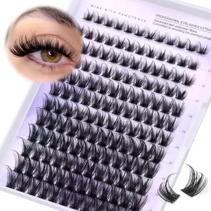 Wispy Lash Clusters 10–18mm – Soft DIY Eyelash Extensions with Thin Band | Individual Cluster Lashes for Natural Volume Look