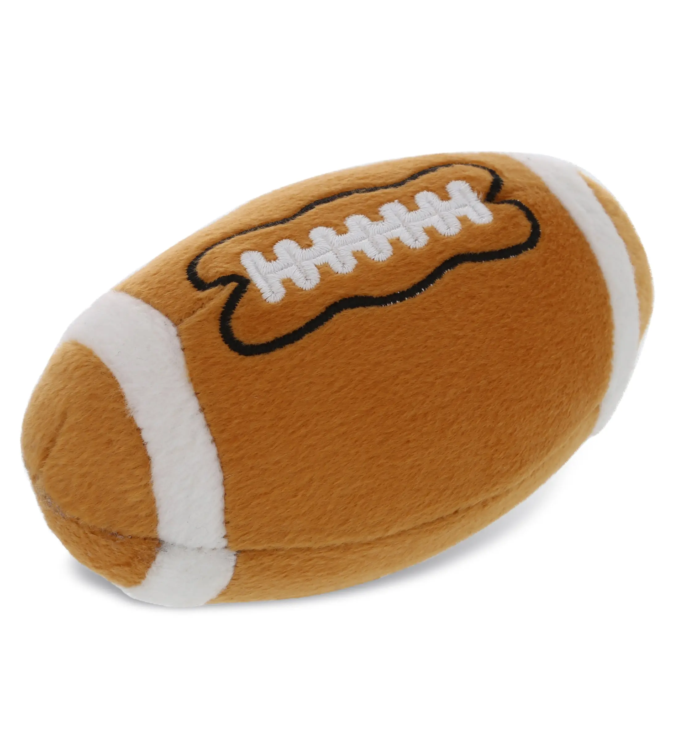 DolliBu Football Plush - Fluffy Soft Plush Ball for Playing Catch with Kids, Playtime Squishy Football Plush Toy for Girls and Boys, Stuffed Football Room Decor for Nursery or Kids Room - 3 Inch