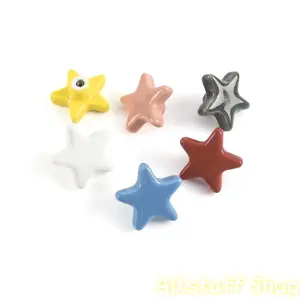 Star-Shaped Ceramic Handles for Furniture, Wardrobe Doors, And Bedroom Drawers