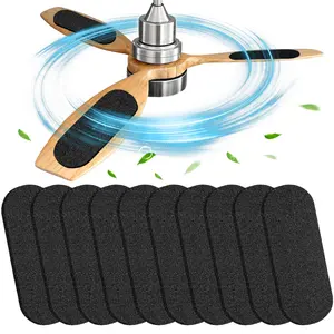 10 Pcs Ceiling Fan Filters for Blades Activated Coconut Shell Carbon Air Filter Easy-Stick for Common Household Contaminants
