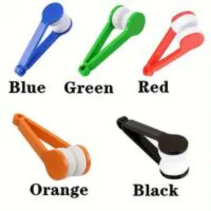 Portable Eyeglass Cleaning Kit, 5 Counts Travel Set with Microfiber Cloths & Dual-Sided Brushes, Keep Glasses Spotless Anytime, Anywhere