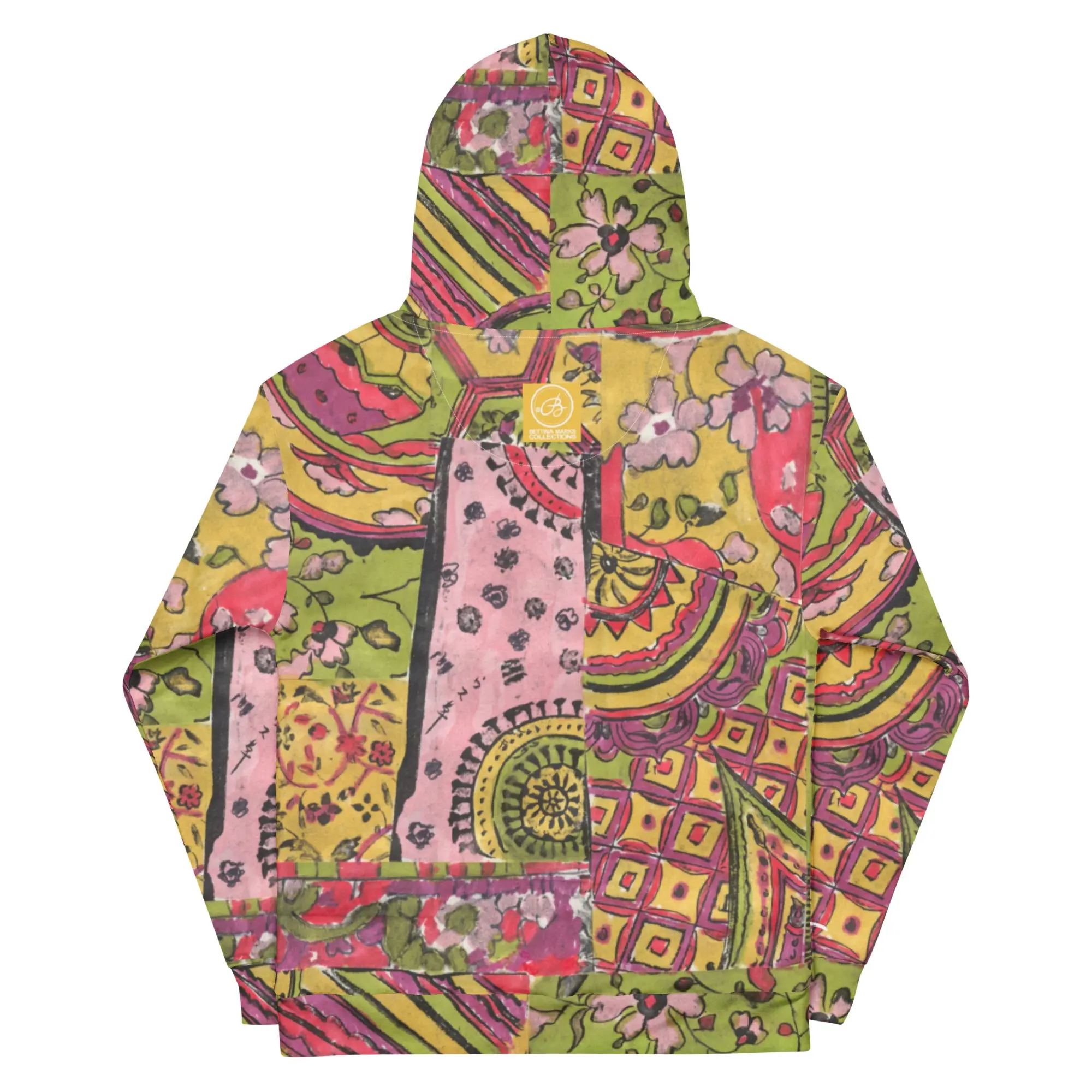 Floral Patchwork Unisex Cotton Hoodie
