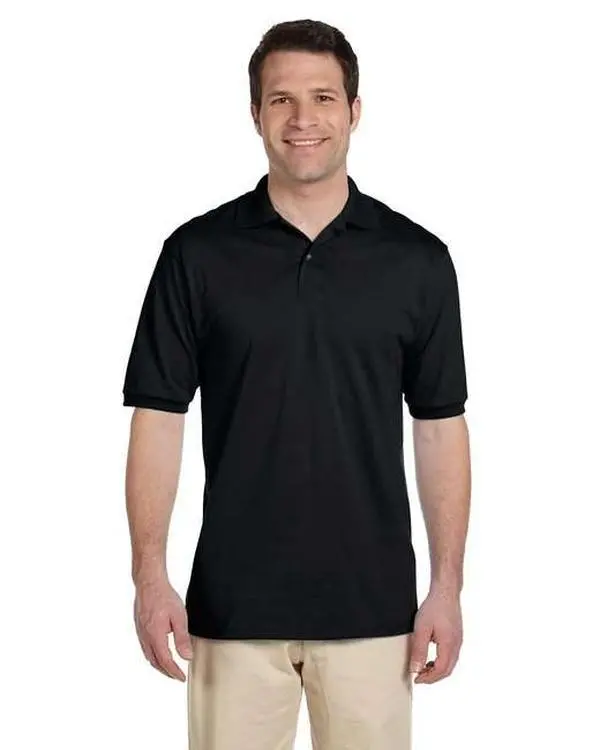 JERZEES 437 Unisex SpotShield Polo Shirt, Short-Sleeve 5.6 oz Cotton-Polyester Jersey, Breathable & Tagless for Work & Casual, Sizes S-3XL, M, Stain-Resist, Multi-Size