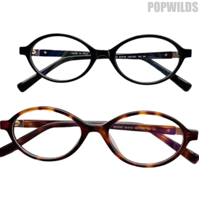 Oval Frame Clear Lens Glasses for Women, Small Retro Y2K Style Eyewear, Lightweight Fashion Non Prescription Glasses for Daily Wear, Outfit Styling, Streetwear, Travel & Photo Props, Trendy Minimalist Accessories,summerwins