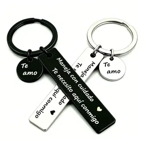 "Maneja Con Cuidado" Drive Safe Keychain for Men Sweet Couples Gift Anniversary Birthday Present for Him