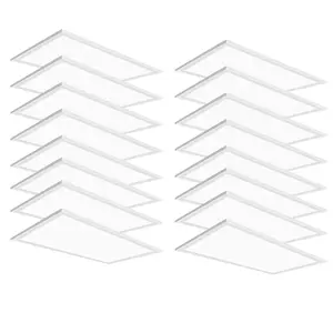 16 Pack 2x4 LED Panel Lights 75W 7800 Lumens 5000K White Energy Efficient 0-10V Dimmable High-Quality Luminaire Replacement for Office Kitchen & More