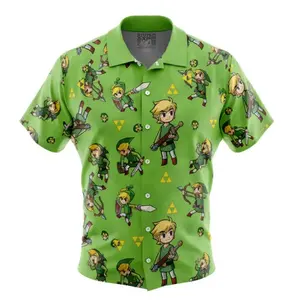 Link Pattern Zelda Hawaiian Shirt | Cool Summer Anime Vibes for Men & Fans