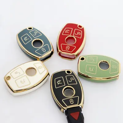 Qirc ABS Carbon Fiber Key Case For Mercedes-Benz A B C Class