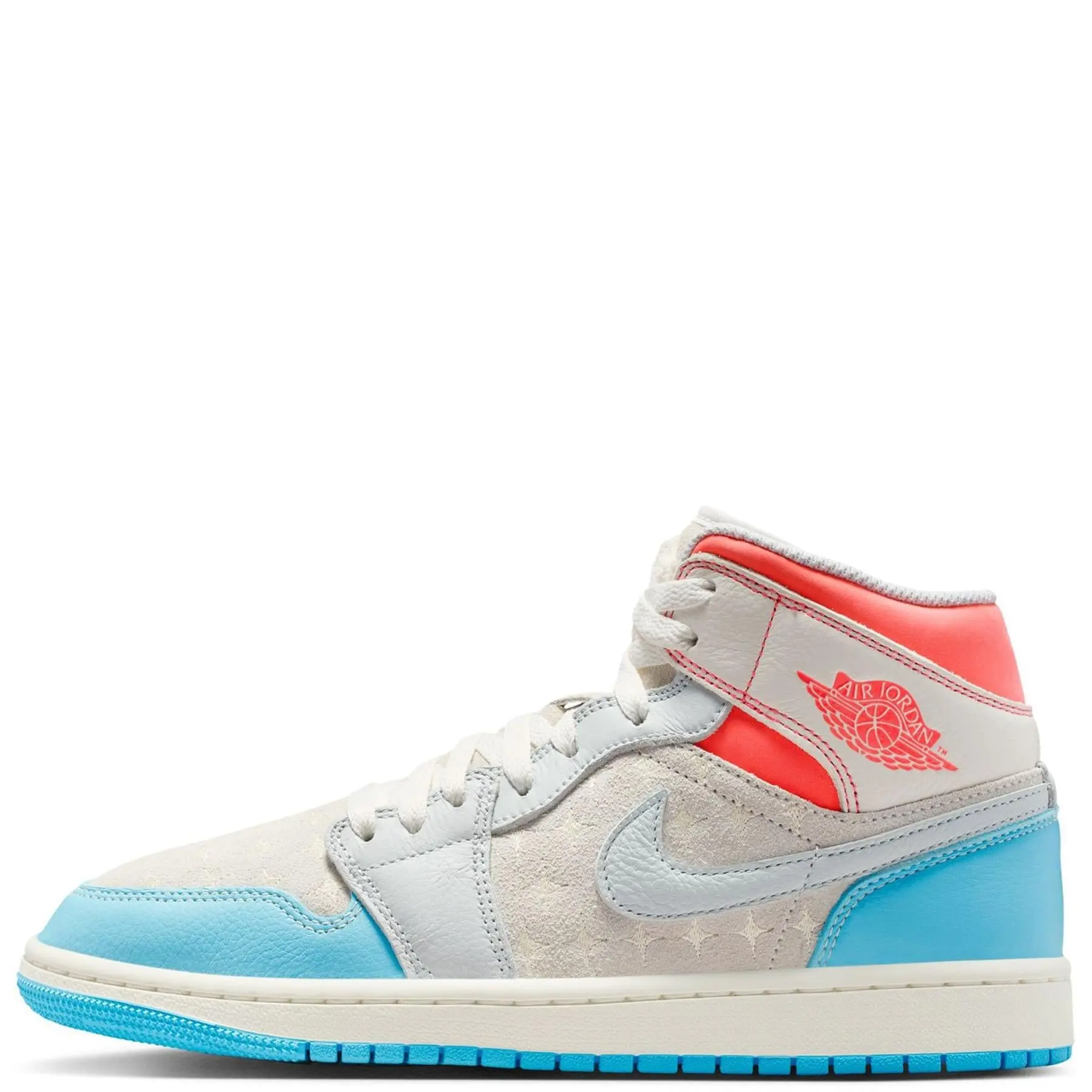 Jordan 1 Mid  Sail Hot Lava Blue Chill (Women's) IM7420-133 New Sneakers