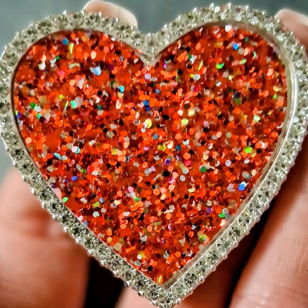 Pop Sockets Heart-Shaped Glitter Grip for Smartphones