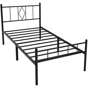 Twin Size Bed Frames with Headboard/Footboard, Under Bed Storage, Strong Metal Slats Support, No Box Spring Needed, Noise Free, Easy Assembly