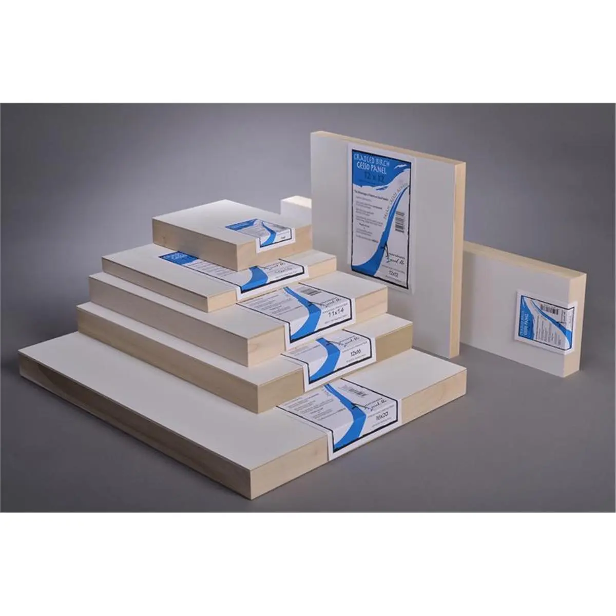 212 MAIN Archival Acid-Free Cradle Back Flat Panel Gesso Painting Board - 6x8 in Baltic Birch, White, American Easel Design, High-Quality Materials, Art Craft Supplies, Office Stationery
