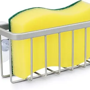 Sponge Holder for Kitchen Sink, Kitchen Sink Sponge Holder, Kitchen Sink Caddy,Dish Sponge Holder （Mat Silver）