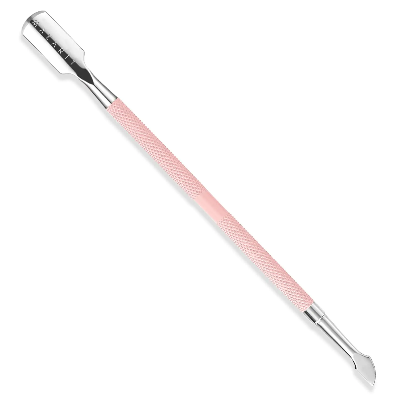 Makartt Cuticle Pusher, Pink Cuticle Remover, Professional Stainless Steel Nail Cleaner Dual Ended Spoon Pusher and Cutter Cuticle Care Nail Prep for Manicure Pedicure Nail Art Nail Care