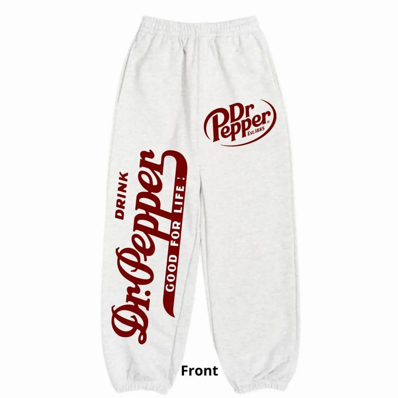 Summer Y2K Dr Pepper Joggers Unisex Comfy Baggy Sweatpants Retro Athletic Pants Casual Sport Activewear